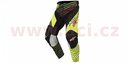 kalhoty Racer Braap, ALPINESTARS - Itálie, dětské (žluté fluo/černé/červené/bílé)